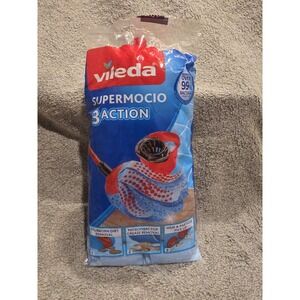 Vileda Super Mocio 3‎ Action XL Mop Head Refill Blue 1 Pack